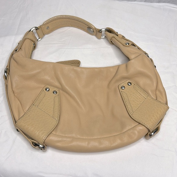 KENNETH COLE REACTION Stan leather Y2K shoulder crescent shaped hobo handbag. - Picture 1 of 13